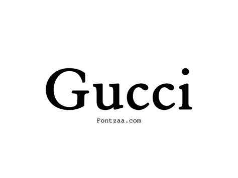 gucci logo font sizes